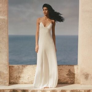 FAITHFULL Ciele Maxi Dress Day Cotton in Azalea White Size 4